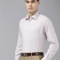 Van Heusen Pure Cotton Custom Fit Checked Formal Shirt-picture-5