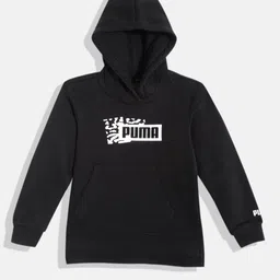 Puma Girls Brand Logo Printed Regular Fit Hooded Sweatshirt-picture-21