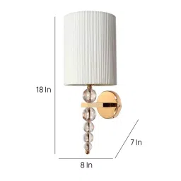 ELIANTE Fabric Wall Light Gold Corded Electric Power Without Bulb image 5