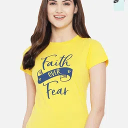 Tromko Women Pack of 2 Typography Printed Round Neck Cotton Regular Fit T-shirts-image-74
