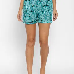 ETC Women Graphic Printed Mid-Rise Lounge Shorts-picture-34