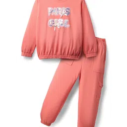 YK Girls Embellished Sweatshirt With Joggers-image-86