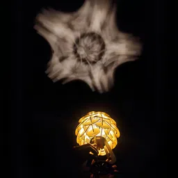 OLIVE TREE Brown & Black Abstract Shaped Wood Table Lamp image 4