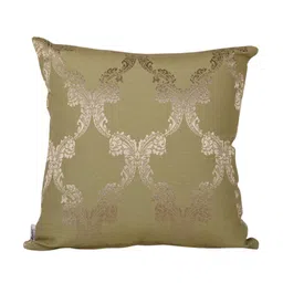 Home Green & Gold-Toned Set of 2 Ethnic Motifs Cotton Square Cushion Covers image 4