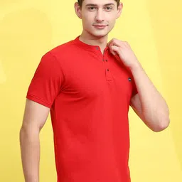 Cloak & Decker by Monte Carlo Men Henley Neck Solid T-shirt image 3