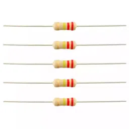 Invento 100Pcs 220K Ohm Carbon Film Resistor 1/4 W image 1