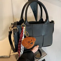 CORSICA Women Black Solid Swagger Handheld Bag image 5