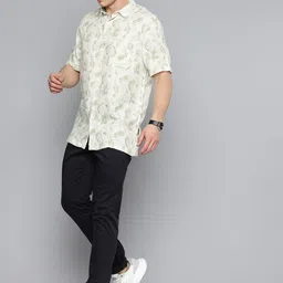 Flying Machine Opaque Graphic Printed Casual Shirt image 4