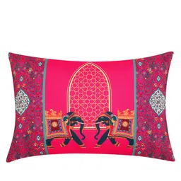 SEJ by Nisha Gupta Pink Single Ethnic Motif Rectangle Cushion Covers image 3