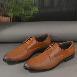 House of Pataudi Men Textured Formal Derbys-picture-20