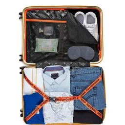 Nasher Miles Goa Hard-Sided Polypropylene Set of 2 S/M Cream Trolley Bags (55-65 cm) image 5