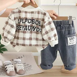 LULU & SKY Boys Checked Trousers image 5