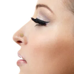 u are 925 Sterling Silver 18K Gold Plated Sunny Petals Nose Pin for Women and Girls | With Certificate of Authenticity and 925 Stamp image 3