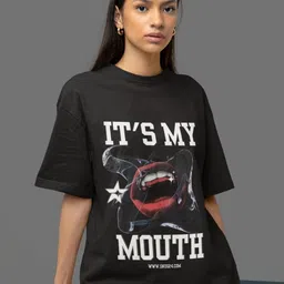 SNUG24 Women Graphic Printed Drop-Shoulder Sleeves Pure Cotton Oversized T-shirt-picture-12