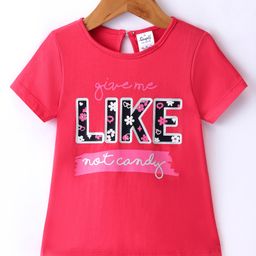 Simply Sinker Half Sleeves Text Printed T-Shirt - Red-picture-49