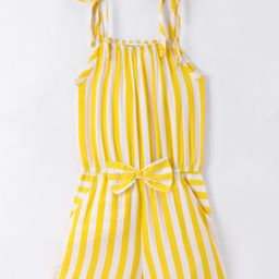 CrayonFlakes Sleeveless Striped Jumpsuit - Yellow-picture-36
