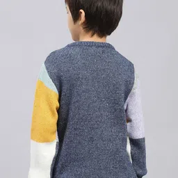 Monte Carlo Boys Self Design Colourblocked Woollen Pullover Sweater image 5