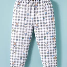 Mini Taurus Sinker Knit Full Sleeves Co-ords Night Suit With Animal Print - Grey image 4