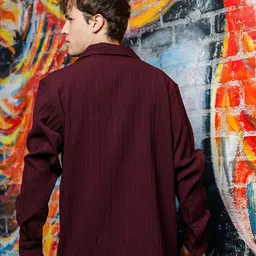 House of Koala Unisex Original Cuban Collar Solid Oversized Casual Shirt image 4