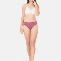 Bodycare Pack Of 3 Premium Assorted Self-Designed Cotton Mid-Rise Basic Briefs - 8574 image 2