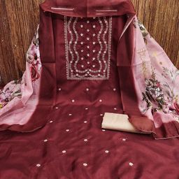 SHADOW & SAINING Embroidered Unstitched Dress Material-picture-43