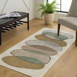 OBSESSIONS Machine Made Abstract Bedside Runner - Multi-Color (2.5 x 5 Feet) image 1