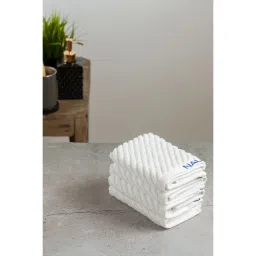 nautica accessories Nautica Fluffy Zero Twist Pure Cotton Towel, Set of 4 Face Towels Solid-White image 3