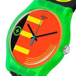 Swatch Unisex Printed Dial & Straps Analogue Watch SO29G106 image 5
