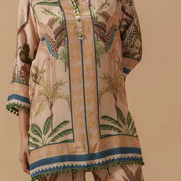 Sangria Printed Tunic With Trousers Co-Ords image 5
