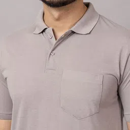 TRIUS Men Solid Polo Collar T-shirt image 5