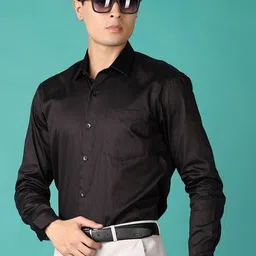 J White by Vmart Men Spread Collar Solid Satin Casual Shirt-image-65