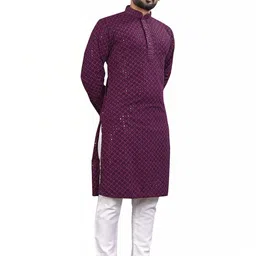 Krudha Creations Men Thread Work Kurta image 4