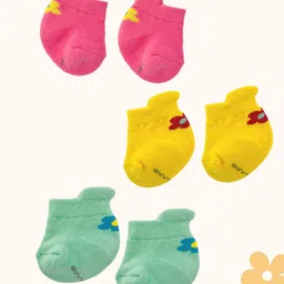 AIR GARB Infants Pack Of 3 Patterned Ankle-Length Socks image 1