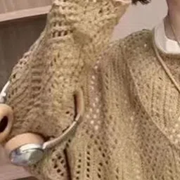 StyleCast x Revolte Women Open Knit Round Neck Pullover Sweaters image 2