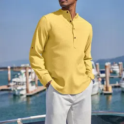Fifth U Men Yellow Kurta-picture-24