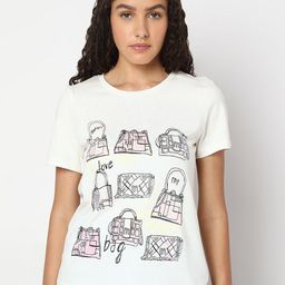 Vero Moda Women Printed Monochrome T-shirt-picture-28