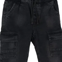 UNDER FOURTEEN ONLY Boys Mid-Rise Cotton Cargo Jogger Jeans image 2