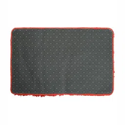 Aura Red & Cream-Coloured Textured Anti-Skid Doormats image 4