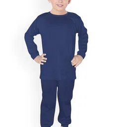 UNDERLOOP Boys Round Neck Long Sleeves Woollen Thermal Set-picture-24