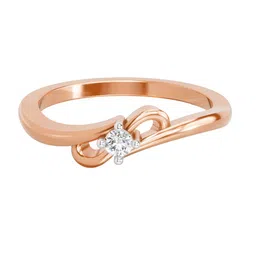 Sparkles Carat Round Solitaire Ring IGI Certified 14K Rose Gold ( Size 7 )-picture-17