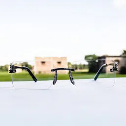 jiebo UV Protection Rectangular Sunglasses (Free Size) image 2