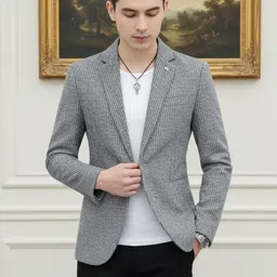 INVICTUS Striped Notched Lapel Long Sleeves Single Breasted Blazer-picture-12