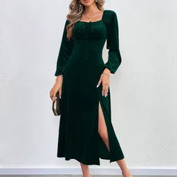 HERE&NOW Women Fit & Flare Midi Dress-picture-20