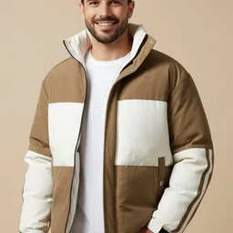 Mast & Harbour Men Colourblocked Bomber Jacket image 5