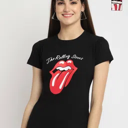 Tromko Women Pack of 2 Graphic Printed Round Neck Cotton Regular Fit T-shirts-image-70