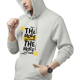 WOOSTRO Men Typography Printed Hooded Sweatshirt image 4