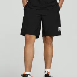 Puma Two Colour Big Logo Men Brand Logo Printed Mid Rise Shorts-picture-31
