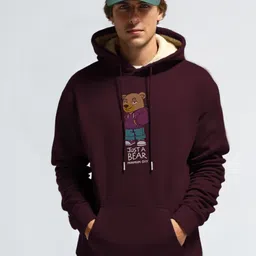 MaverIQ Men Printed Hooded Pullover Sweatshirt-picture-49