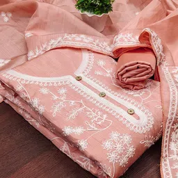 Leeza Store Embroidered Unstitched Dress Material-image-34