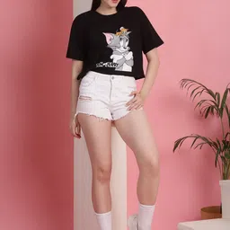 Dreambe Typography Printed Drop-Shoulder Sleeves Pure Cotton Oversized T-shirt image 5